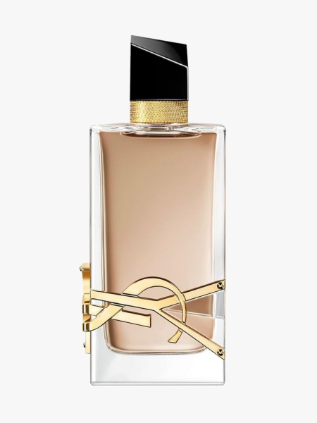 Yves Saint Laurent Libre Flowers & Flames Eau de Parfum in branded component on a light gray background