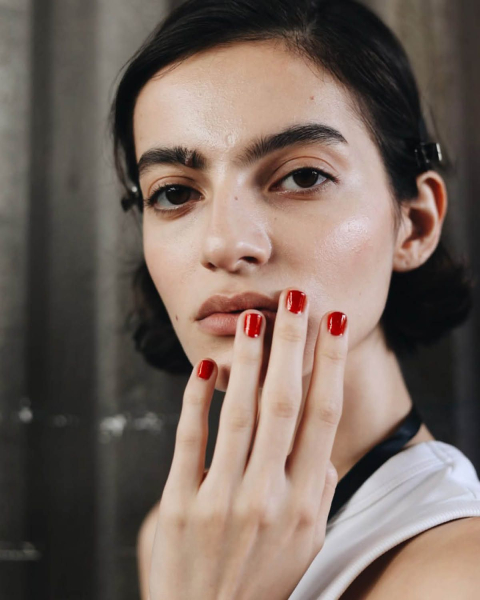 spring nail color trends 2026 brick red nail polish