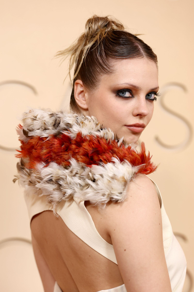 Lea Myren looking over her shoulder